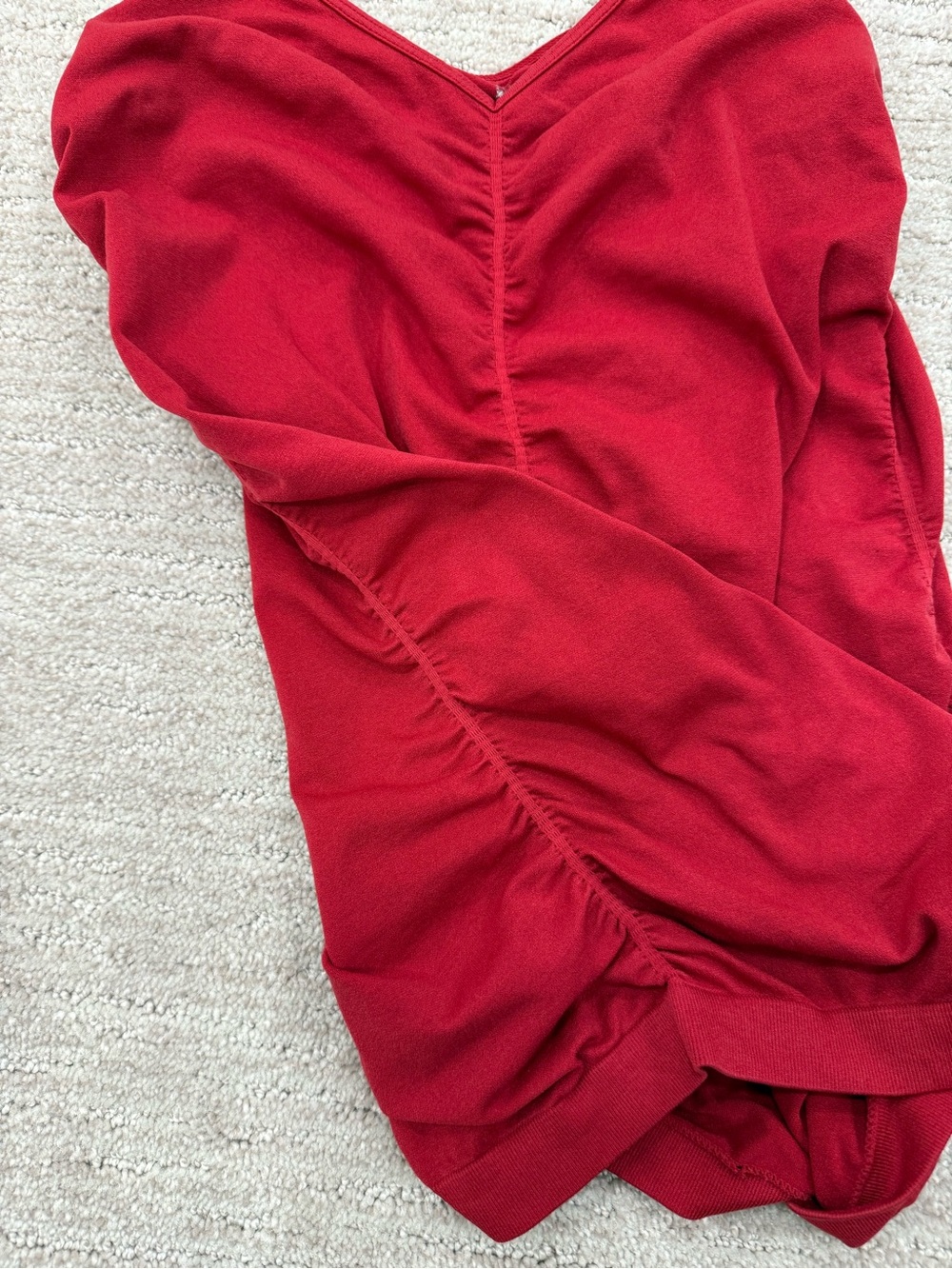 BCBGeneration Red Ruched Spaghetti Strap Tank - Picture 3 of 4